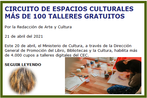TALLERES CIRCUITOS CULTURALES